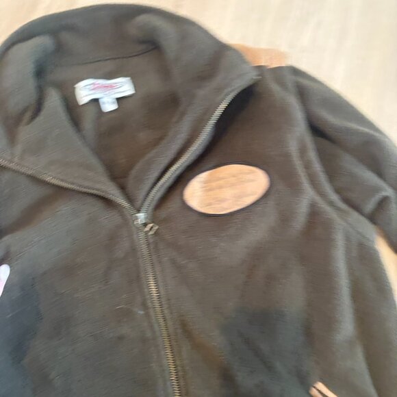 ** Arsens Canda National Park Green Brown Fleece Performance Zip Jacket Vest M - Picture 7 of 9